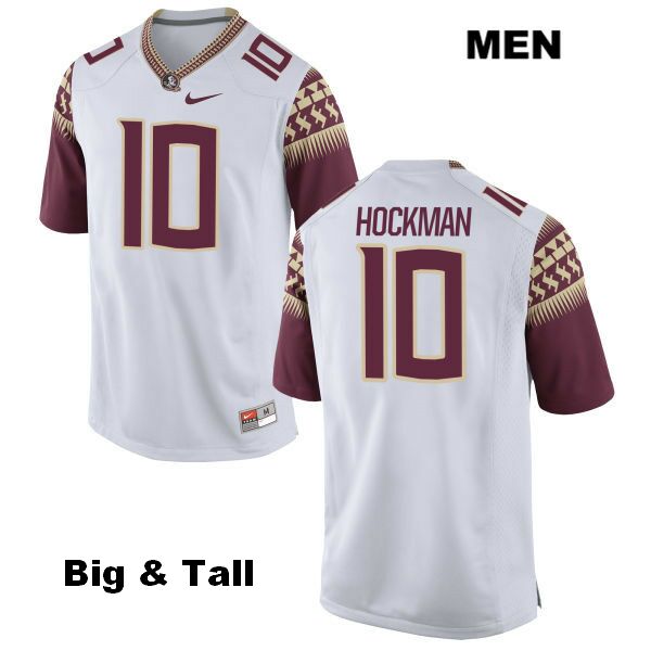 Men's NCAA Nike Florida State Seminoles #10 Bailey Hockman College Big & Tall White Stitched Authentic Football Jersey IHY6369PS